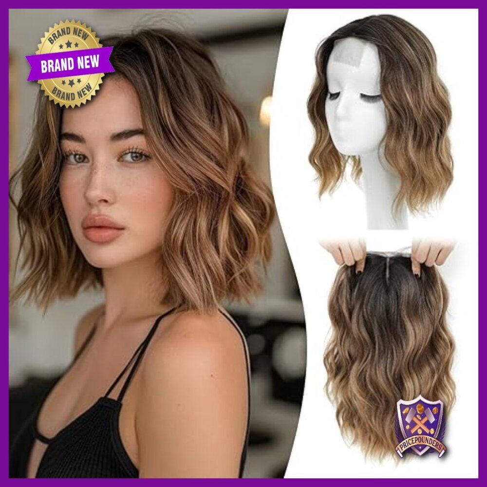 Synthetic Wavy Hair Topper for Thinning Hair, Lightweight Breathable Hairpiece